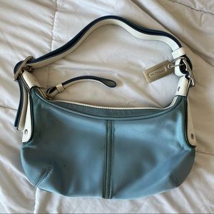 Mini blue coach bag